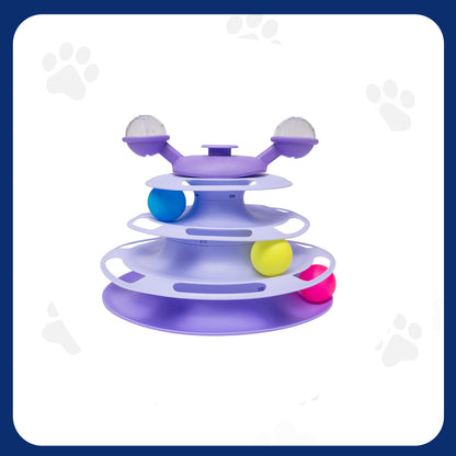3-Tier Cat Ball Tower Track Toy