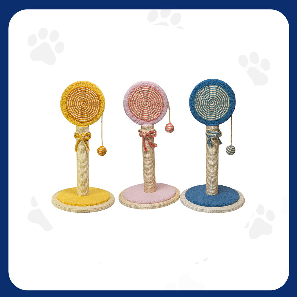 Pawfect Essentials™ Lollipop Cat Scratching Post Tree Sissal Rope