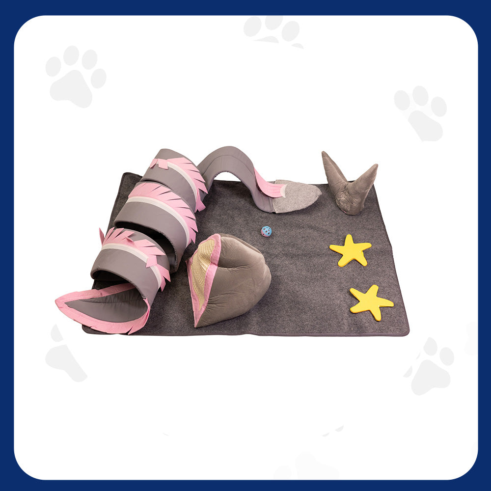 Pawfect Essentials™ Shark Ocean Scene Cat Mat Portable Playset