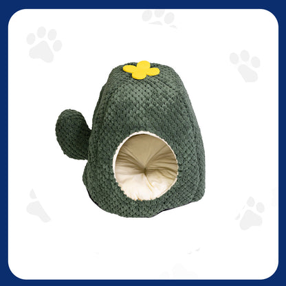 Pawfect Essentials™ Plush Cactus Theme Cat Bed