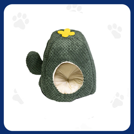 Pawfect Essentials™ Plush Cactus Theme Cat Bed