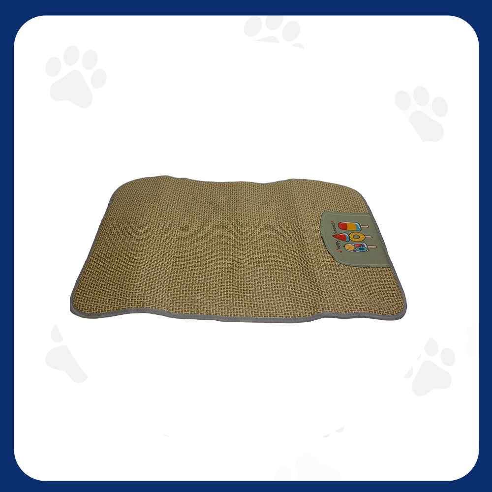 Pawfect Essentials™ Gray Woven Pattern Pet Cooling Mat Cat Dog (M)