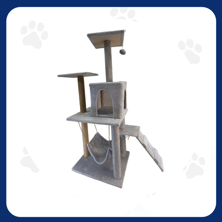 Pawfect Essentials™ Beige/Light Gray Plush Cat Tree
