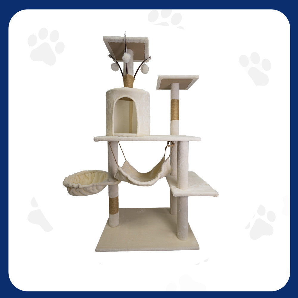 Pawfect Essentials™ Light Beige Plush Cat Tree