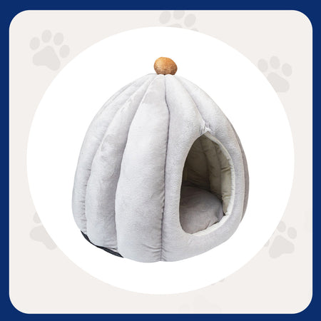 Pawfect Essentials™ Plush Pumpkin Gourd Pet Bed Hideaway for Cats