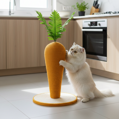 Pawfect Essentials™ Sisal Carrot Cat Scratch Post Tree Toy (L)