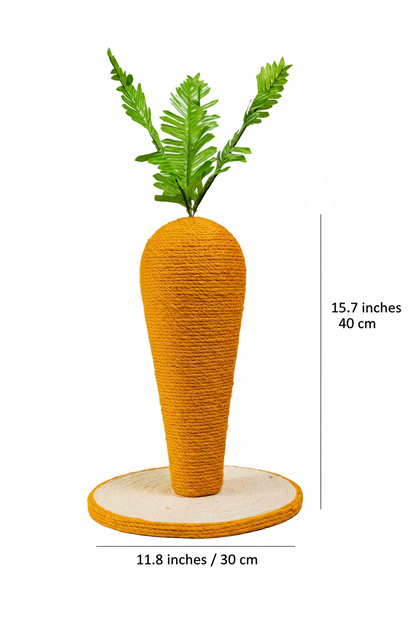 Pawfect Essentials™ Sisal Carrot Cat Scratch Post Tree Toy (L)