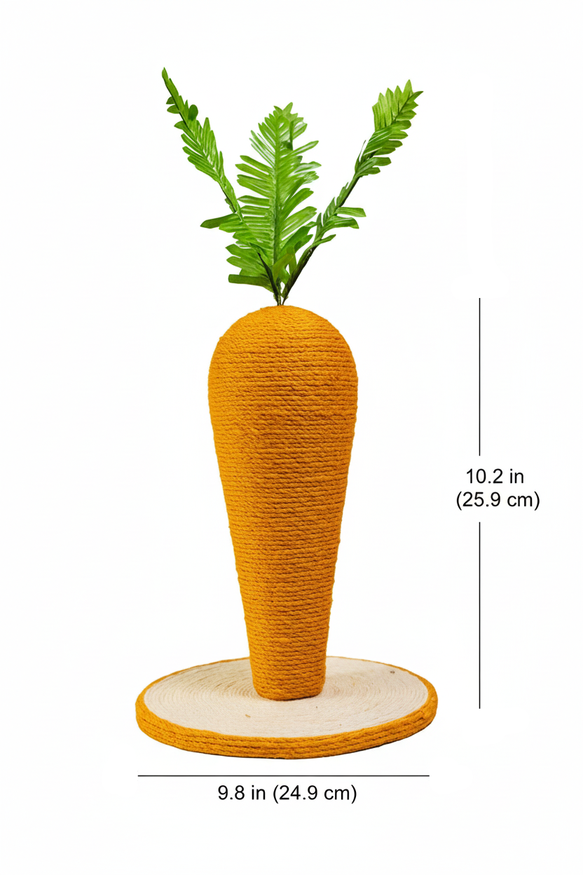 Pawfect Essentials™ Sisal Carrot Cat Scratch Post Tree Toy (M)