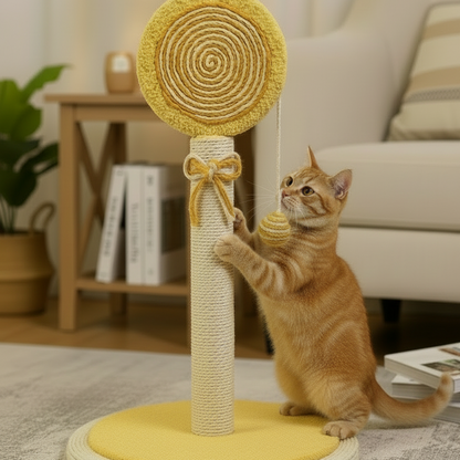 Pawfect Essentials™ Lollipop Cat Scratching Post Tree Sissal Rope