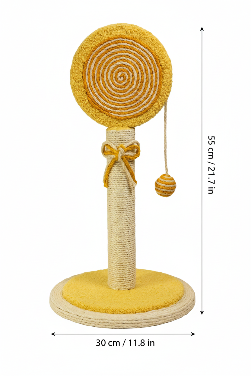 Pawfect Essentials™ Lollipop Cat Scratching Post Tree Sissal Rope