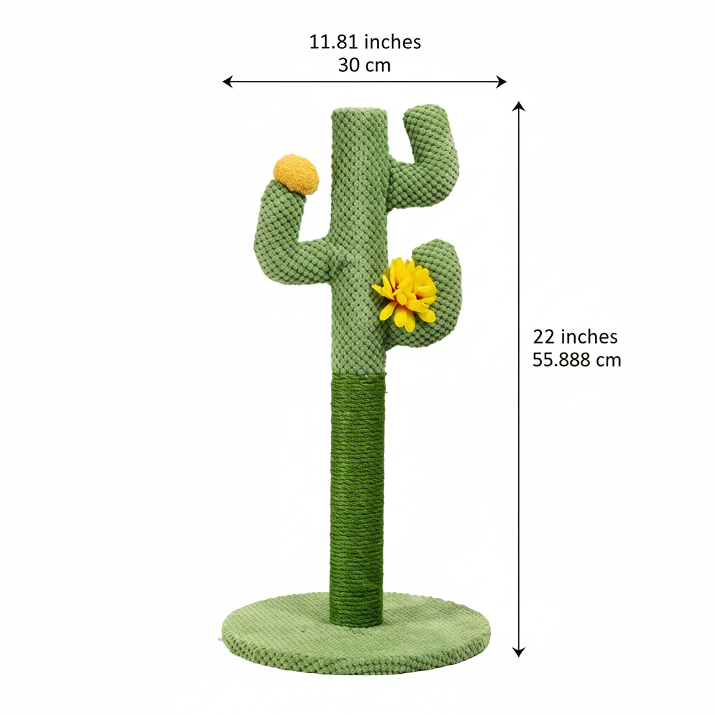 Pawfect Essentials™ Cactus Cat Scratching Post Sissal Rope (L)