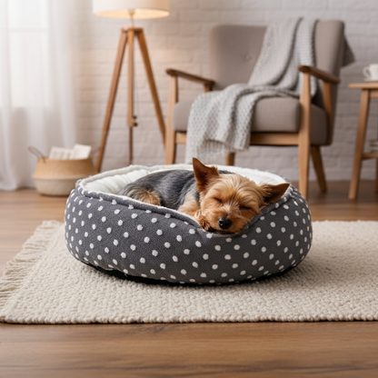 Plush Cat or Dog Pet Bed with Washable Insert