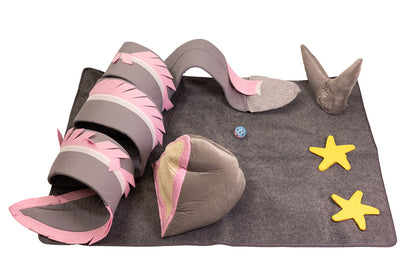 Pawfect Essentials™ Shark Ocean Scene Cat Mat Portable Playset