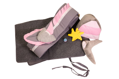 Pawfect Essentials™ Shark Ocean Scene Cat Mat Portable Playset