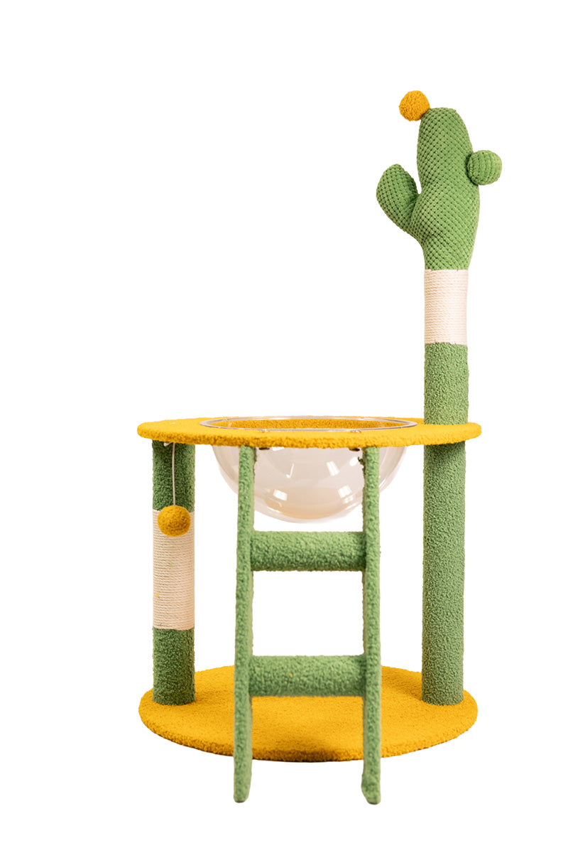 Pawfect Essentials™ Soft Plush Cactus Cat Scratch Post Play Center