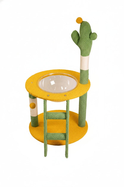 Pawfect Essentials™ Soft Plush Cactus Cat Scratch Post Play Center