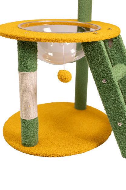 Pawfect Essentials™ Soft Plush Cactus Cat Scratch Post Play Center