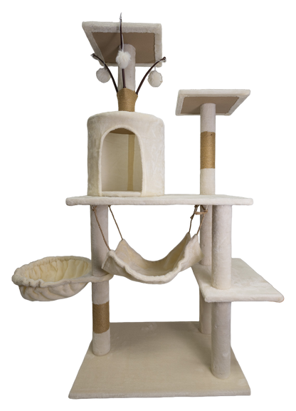 Pawfect Essentials™ Light Beige Plush Cat Tree