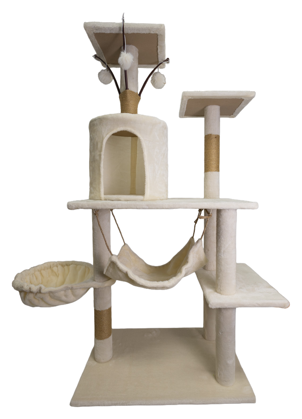Pawfect Essentials™ Light Beige Plush Cat Tree