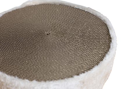 Pawfect Essentials™ Beige/Brown Sisal Cat Scratch Post with Peek-A-Boo Dish