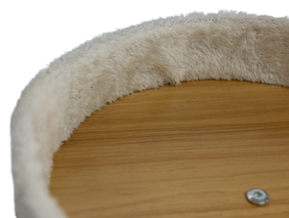 Pawfect Essentials™ Beige/Brown Sisal Cat Scratch Post with Peek-A-Boo Dish