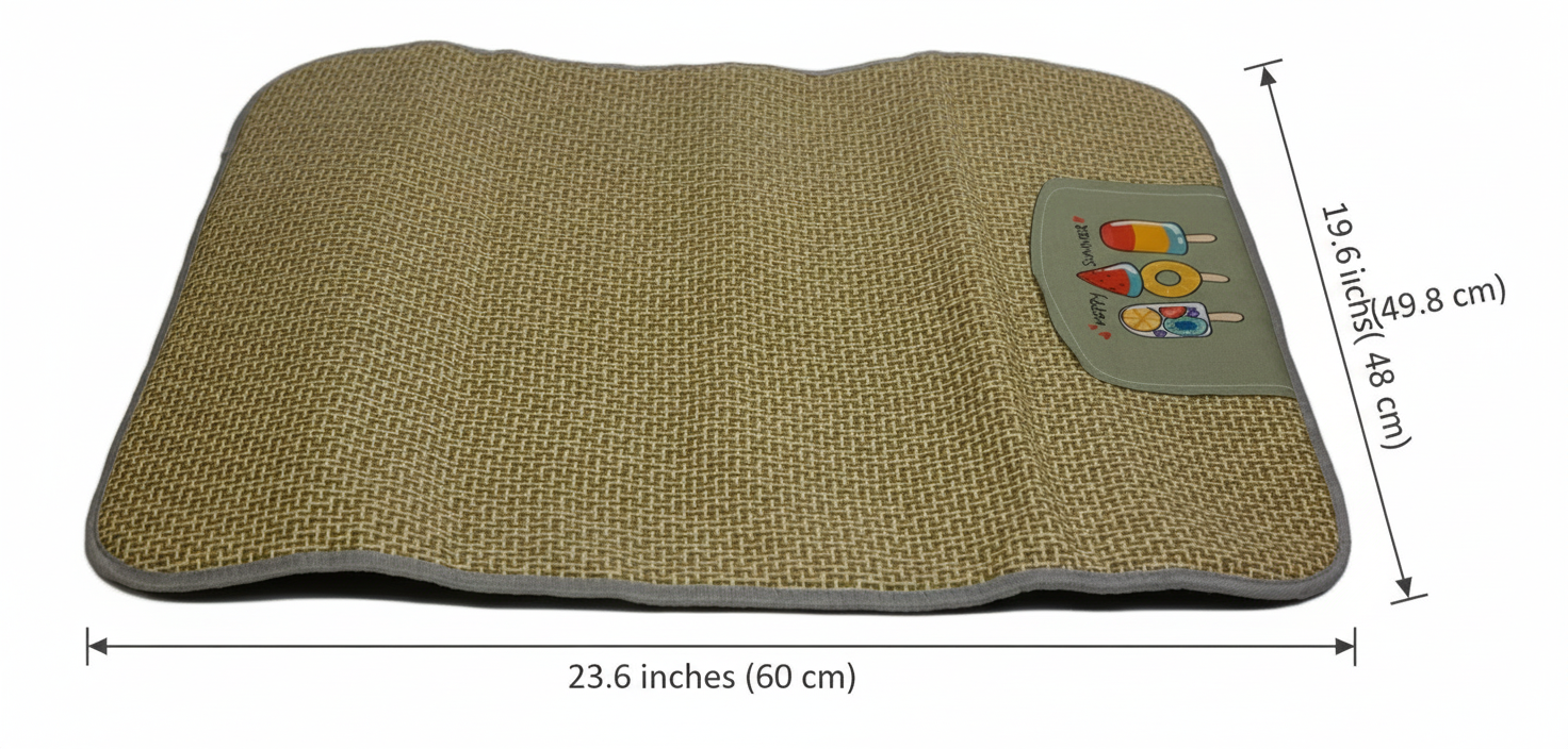 Pawfect Essentials™ Gray Woven Pattern Pet Cooling Mat Cat Dog (M)