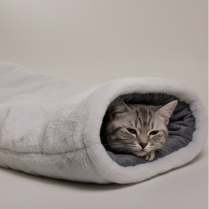 Pawfect Essentials™ Cat Plush Sleep Sack (Gray)