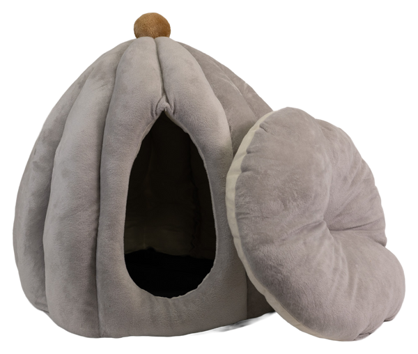 Pawfect Essentials™ Plush Pumpkin Gourd Pet Bed Hideaway for Cats