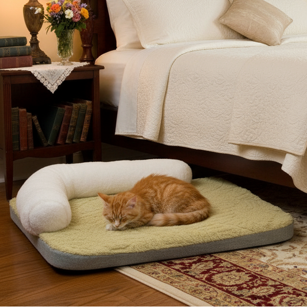 Pawfect Essentials™ Cozy Plush Green Pet Bed (L)