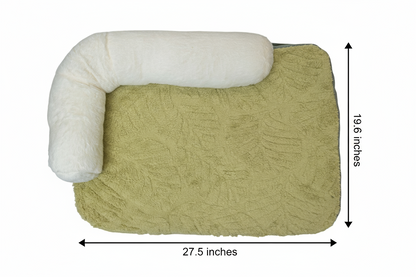 Pawfect Essentials™ Cozy Plush Green Pet Bed (L)
