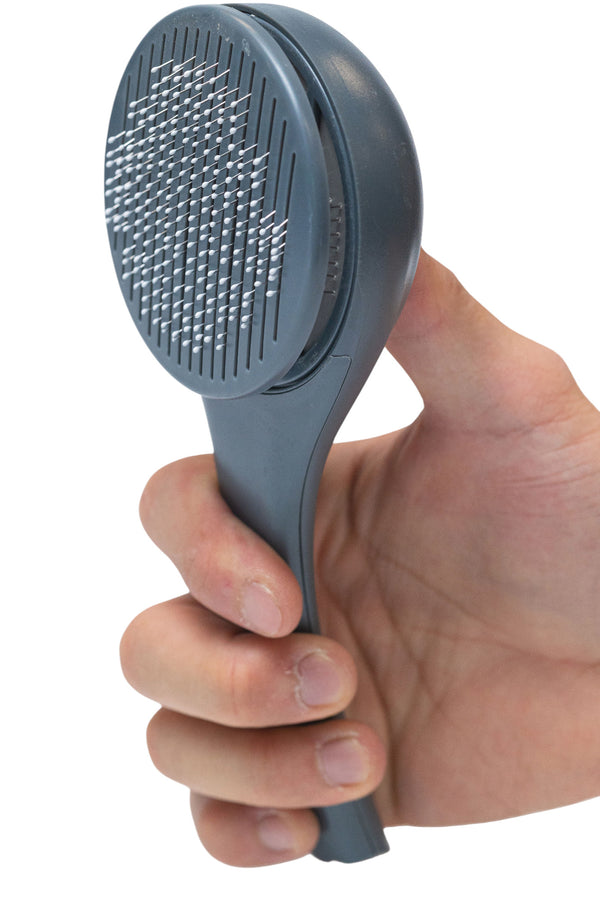 Easy Push & Release Deshedding Comb Brush for Cats & Dogs