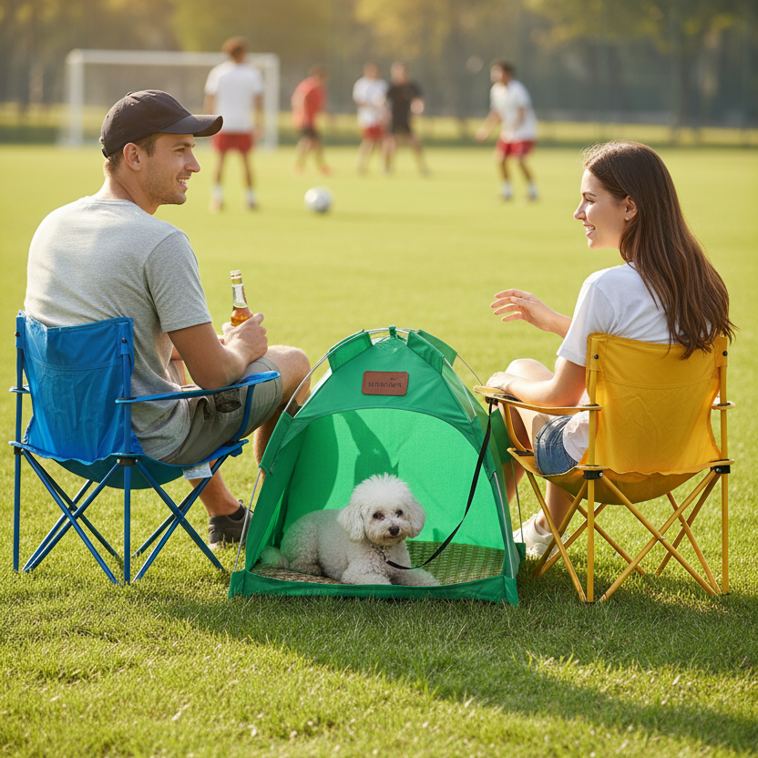 Pawfect Essentials™ Outdoor Pet Tent Portable Shade L (Green)