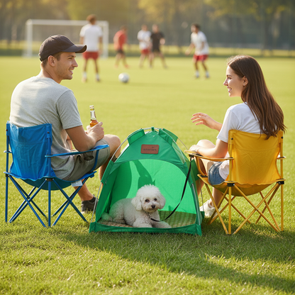Pawfect Essentials™ Outdoor Pet Tent Portable Shade M (Green)