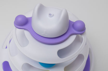 Pawfect Essentials™ 3-Tier Cat Ball Tower - Chase & Swat Playground (Purple 2)