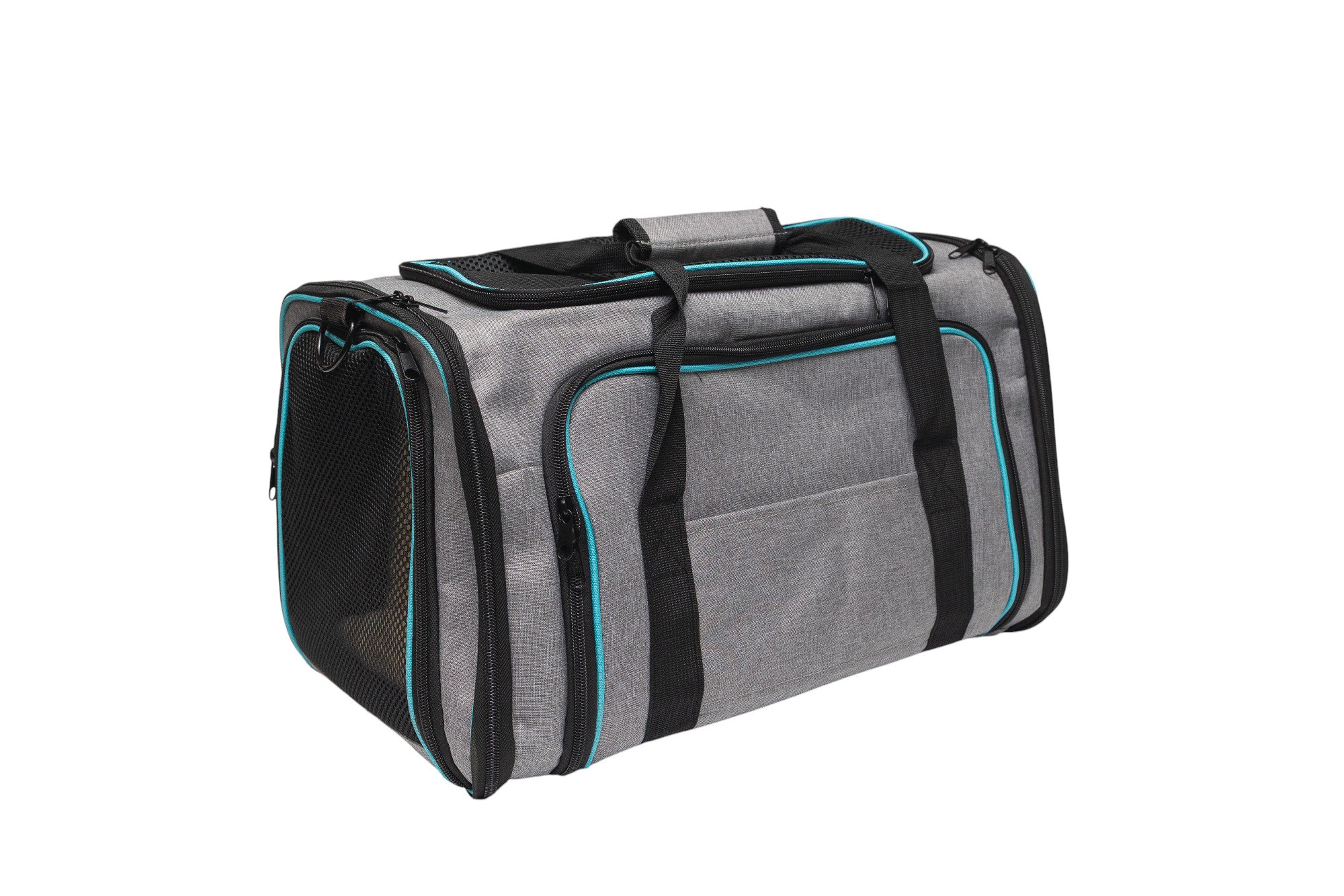 Pawfect Essentials™ SoftPaws Carrier – Cozy Soft-Sided Travel Bag for Cats (Grey)