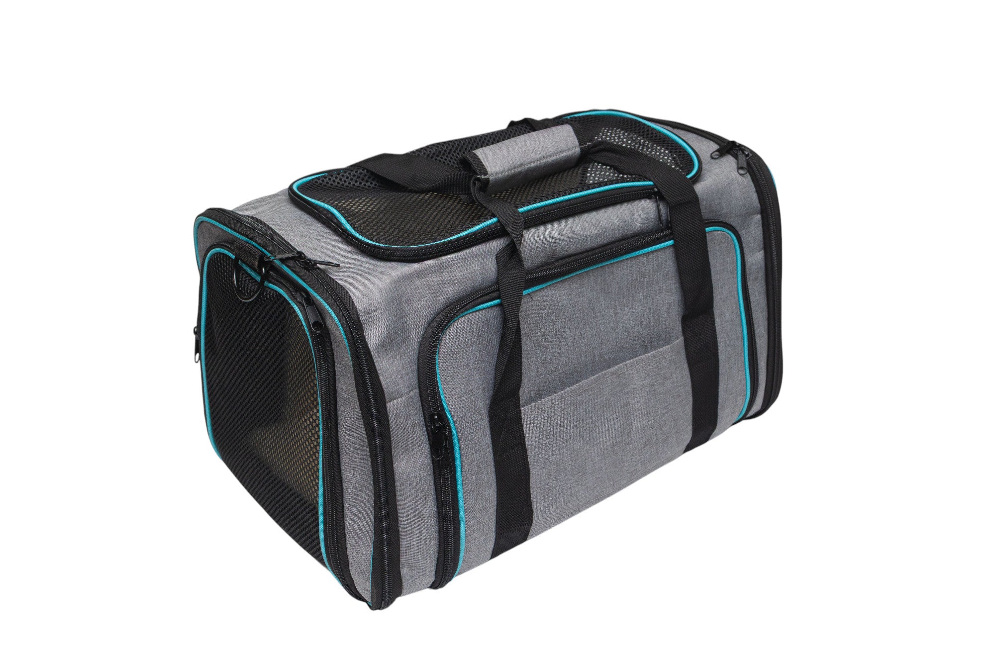 Pawfect Essentials™ SoftPaws Carrier – Cozy Soft-Sided Travel Bag for Cats (Grey)