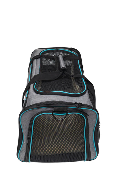 Pawfect Essentials™ SoftPaws Carrier – Cozy Soft-Sided Travel Bag for Cats (Grey)