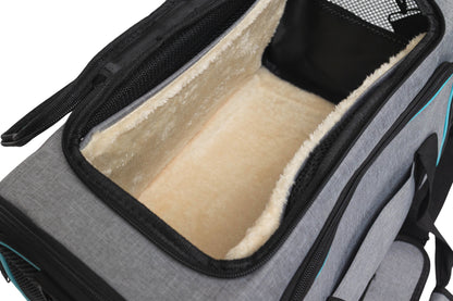 Pawfect Essentials™ SoftPaws Carrier – Cozy Soft-Sided Travel Bag for Cats (Grey)