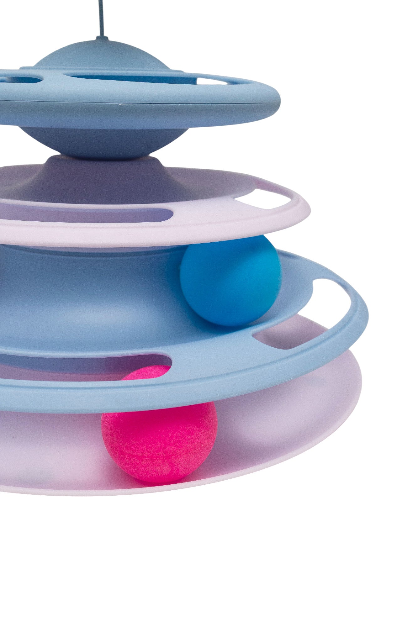 Pawfect Essentials™ 3-Tier ChaseTower + Teaser Wand – Interactive Bat & Swat Combo for Playful Cats (Blue 1)