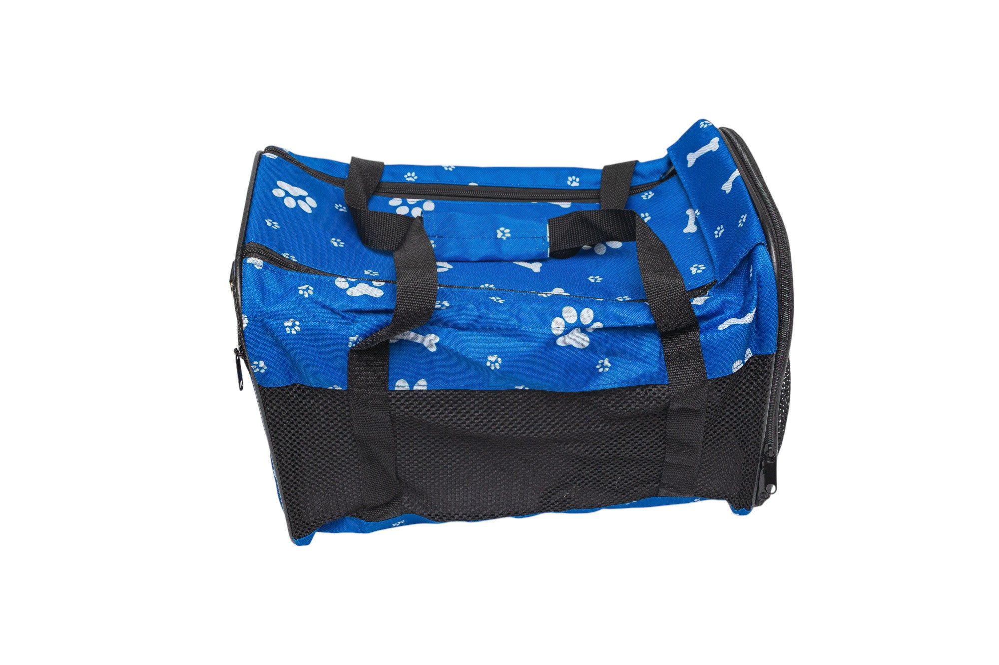 Pawfect Essentials™ CozyBone Carrier - Plush Travel Den for Paws on the Go (Blue w/ Bone)