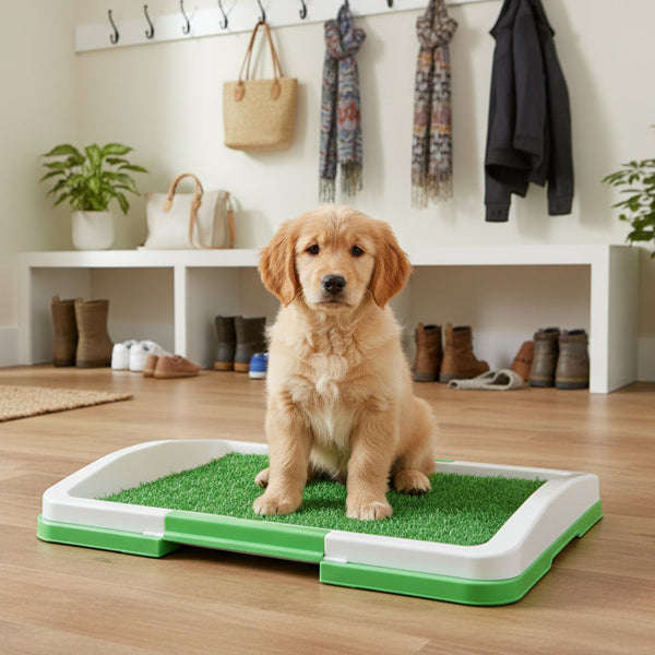 Pawfect Essentials™ TurfTrainer Indoor Dog Potty Pad with Drainage & Realistic Grass Feel