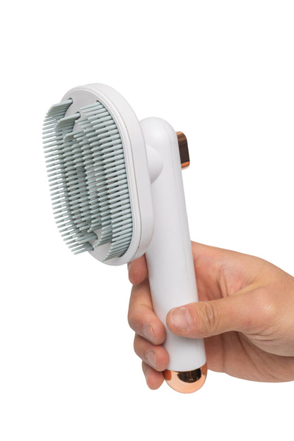 Pawfect Essentials™ FlexiGroom 90° – Rotating Head Deshedding Comb for Cats & Dogs