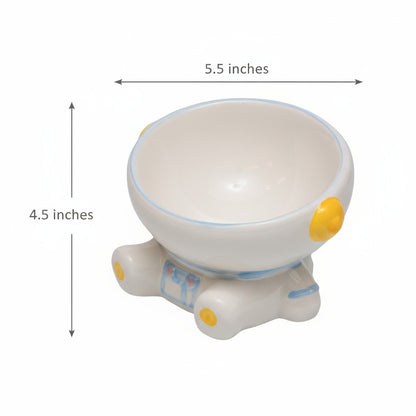 Pawfect Essentials™ AstroBites Bowl – Space-Themed Pet Feeder for Stellar Mealtimes (Blue)