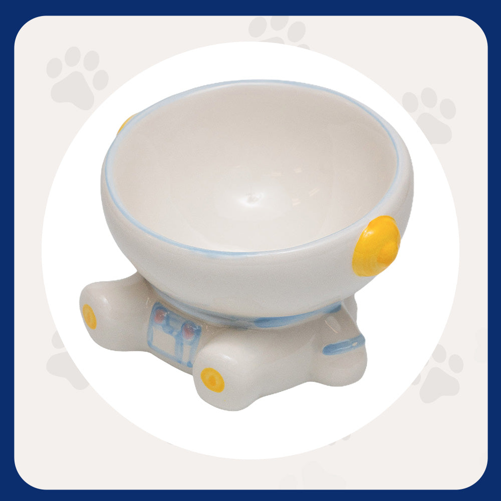 Pawfect Essentials™ AstroBites Bowl – Space-Themed Pet Feeder for Stellar Mealtimes (Blue)