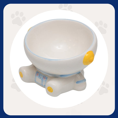 Pawfect Essentials™ AstroBites Bowl – Space-Themed Pet Feeder for Stellar Mealtimes (Blue)