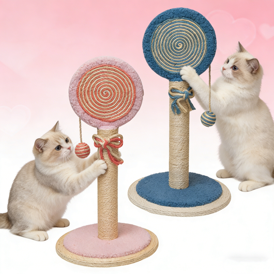 Pawfect Essentials™ Lollipop Cat Scratching Post Tree Sissal Rope