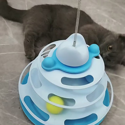 Pawfect Essentials™ 3-Tier Cat Ball Tower - Chase & Swat Playground (Purple 2)